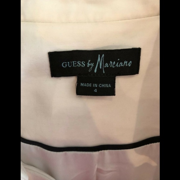 Guess by Marciano Womens Blazer Jacket White Fit 4 - Picture 9 of 9